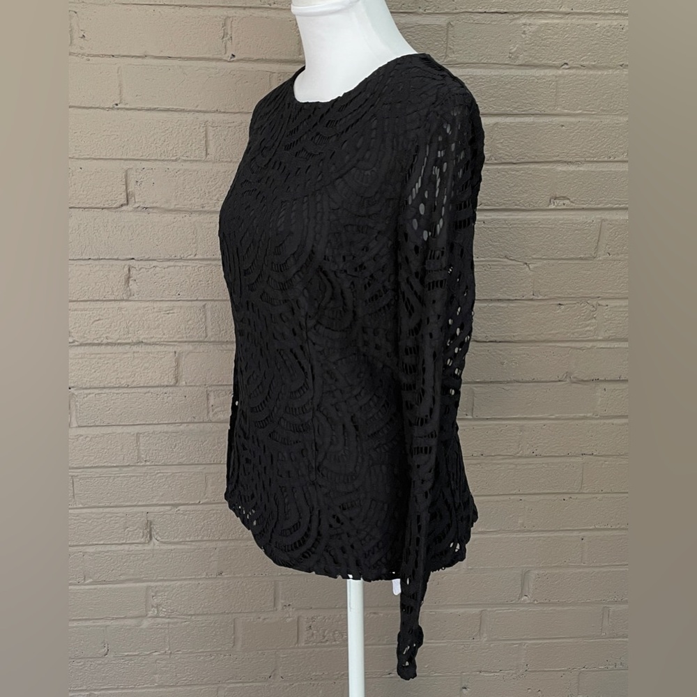 Boden black lace top 10 - Picture 5 of 9